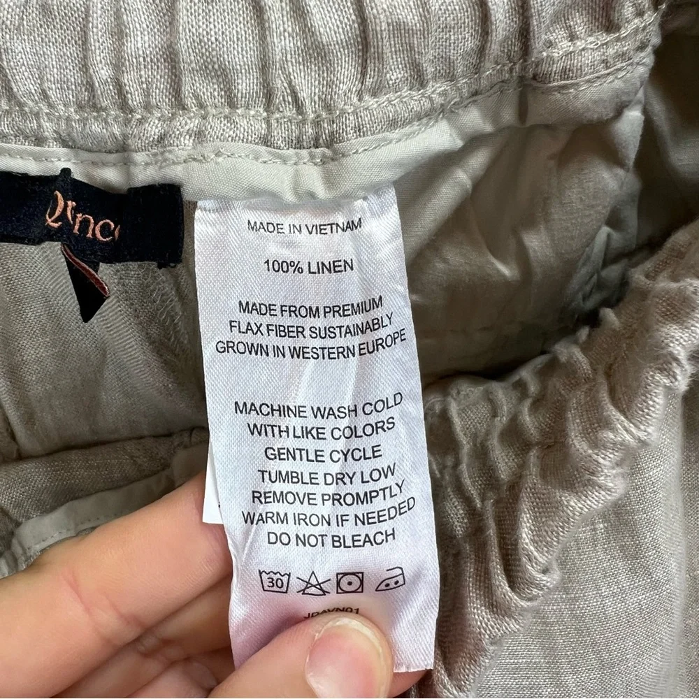 Quince 100% European Linen Wide Leg Pants in Flax Size XL